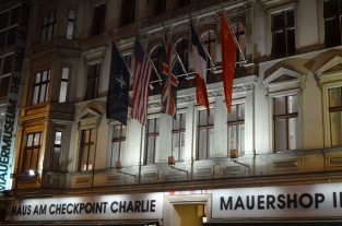 Allied Flags at Checkpoint Charlie